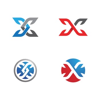 X Letter Logo Template vector icon