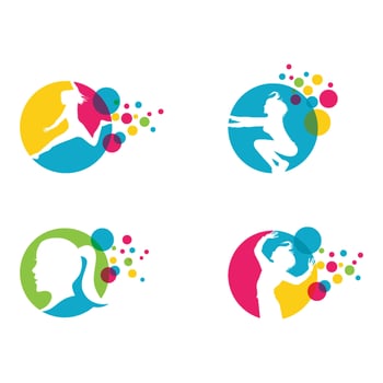 Woman face silhouette vector