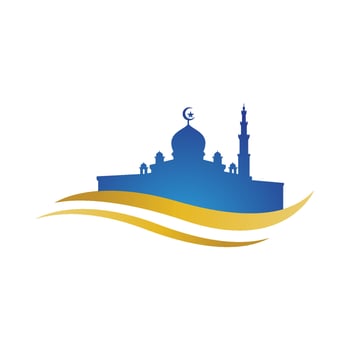 Mosque Moslem icon vector Illustration