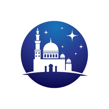 Mosque Moslem icon vector Illustration