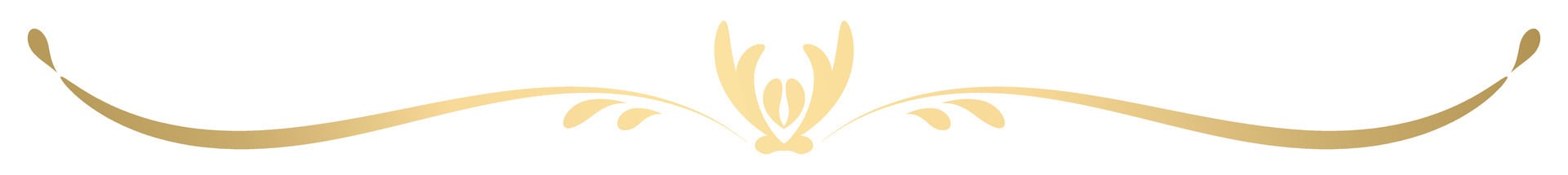 Golden gradient vintage line divider for greeting cards and card decoration. vector