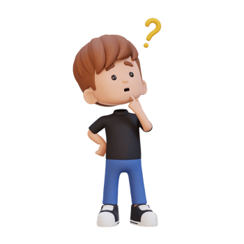 3D cute kid thinking clueless png
