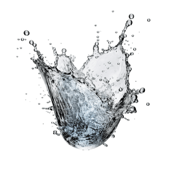AI generated Water splashes and wave with drops. Fresh drink, clear aqua falling or pour with air bubble on transparent background png