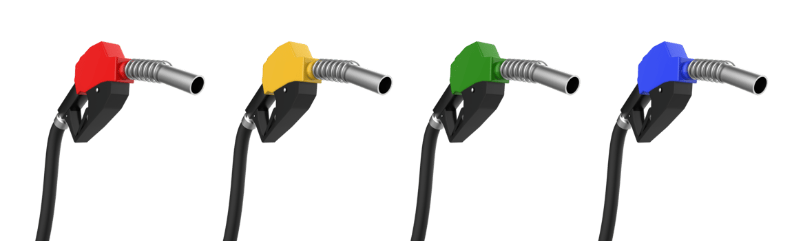 AI generated 3D render of Gasoline fuel pump nozzle isolated on transparent background PNG