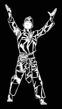 Silat movement images, suitable for designing t-shirts, posters, logos, educational images and others vector