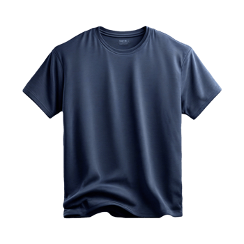 AI generated isolated blue t-shirt front view png