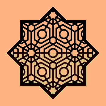 Simple Vector Pattern for CNC Laser Cutting, Decoration, and Ornament