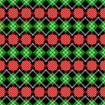 Green,White and Red tartan plaid Scottish seamless pattern.Texture from plaid, tablecloths, clothes, shirts, dresses, paper, bedding, blankets and other textile products. Christmas concept. vector