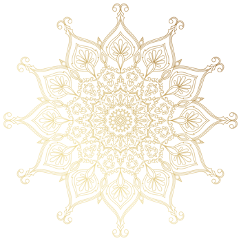 gold gradient mandala Components of a carpet pattern used to decorate book covers. png