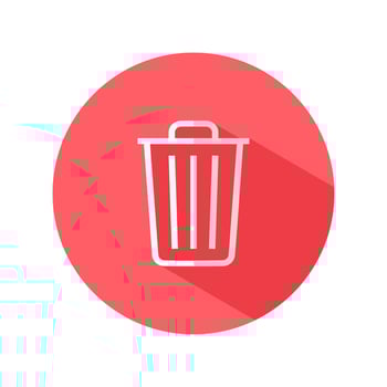 The delete icon or trashcan icon. Dustbin symbol. Flat Vector illustration