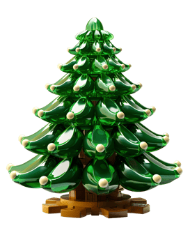 3D christmas tree icon png