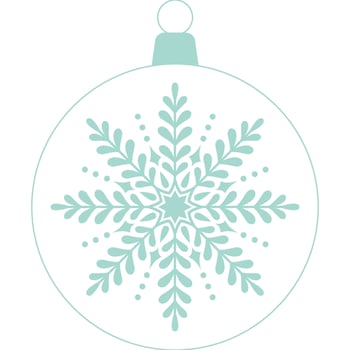 Christmas ball green with transparent background vector