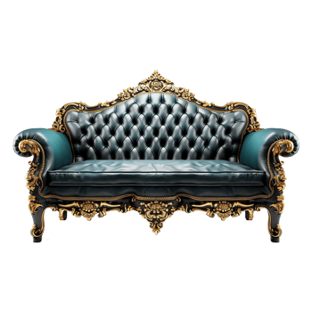 AI generated Sofa chair in 3d rendering chair isolated on transparent background png