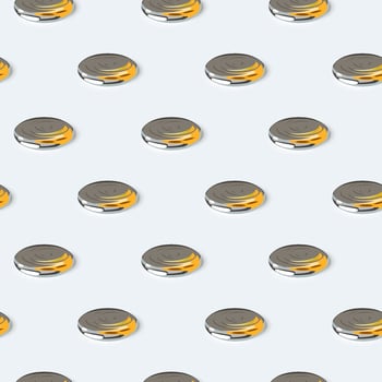 Drops of mercury. Seamless pattern with drops of mercury on a white background. Vector illustration