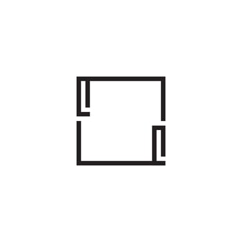 II futuristic in line concept with high quality logo design vector