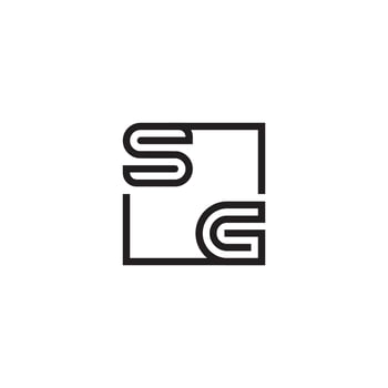 SG futuristic in line concept with high quality logo design vector