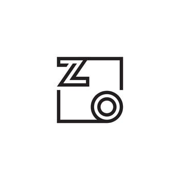 ZO futuristic in line concept with high quality logo design vector