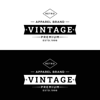 Logo design typography vintage retro badge for business , clothing , barber , restaurant and bar. vector
