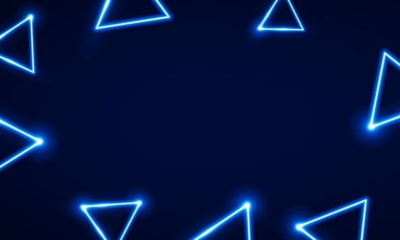 Abstract Key Door open Light out technology and with neon triangles. Hitech communication concept innovation background,  vector design