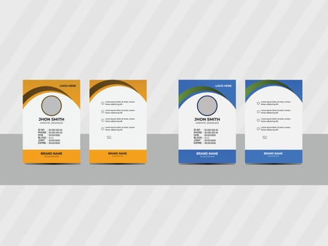 Simple ID Card Design Template. vector
