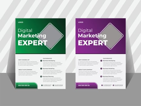 Free Vector Business Flyer Template.