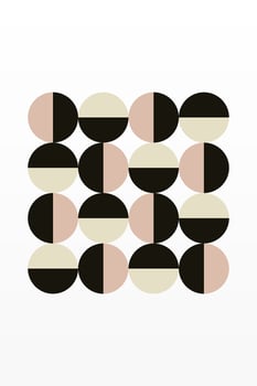 Abstract Geometric Bauhaus Wall Decoration Poster. Mid Century Modern Wall Art vector