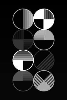 Abstract Geometric Bauhaus Wall Decoration Poster. Mid Century Modern Wall Art vector