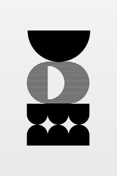 Abstract Geometric Bauhaus Wall Decoration Poster. Mid Century Modern Wall Art vector