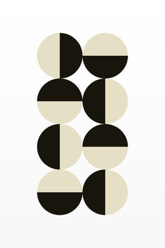 Abstract Geometric Bauhaus Wall Decoration Poster. Mid Century Modern Wall Art vector