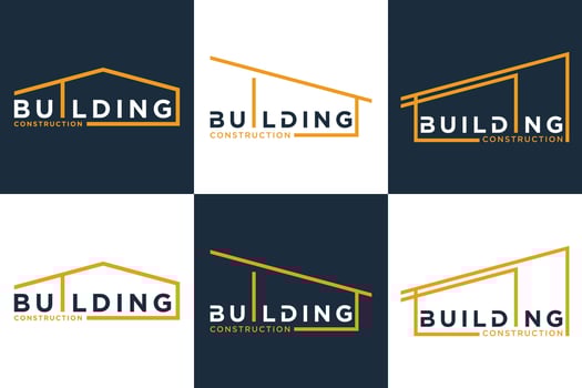 collection of building logo design illustration with simple creative vector