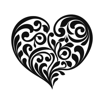 A Decorative love heart symbol clipart, A doodle heart vector free