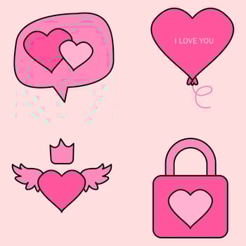 Illustration of love pack vector