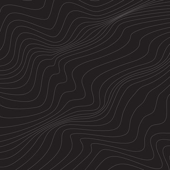 Contour lines background. Wavy line art vector