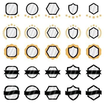 badge black white illustration vector
