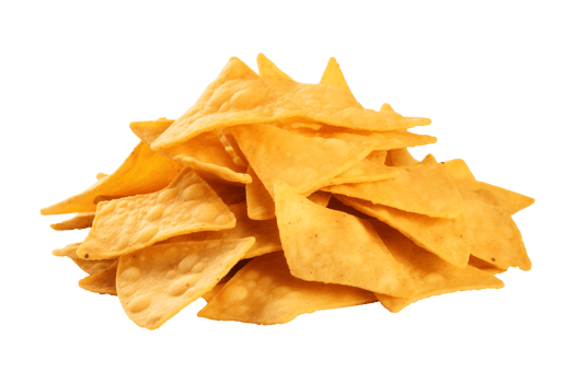 AI generated a pile of nachos isolated on a transparent background, PNG