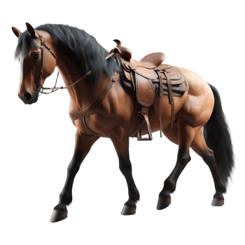 AI generated horse isolated on transparent background. AI Generated png