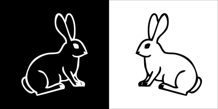 Illustration vector graphics of rabbit icon
