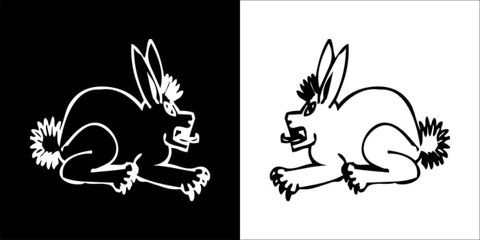 Illustration vector graphics of rabbit icon