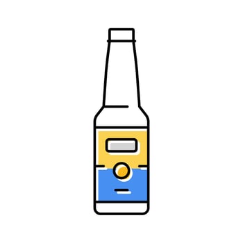 beer glass bottle color icon vector illustration