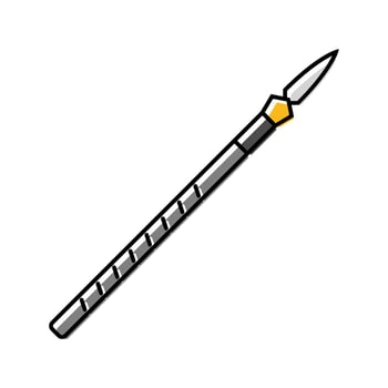spear weapon military color icon vector illustration