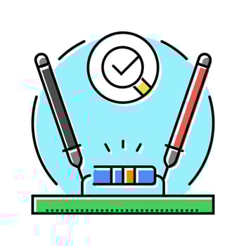 diode testing electronics color icon vector illustration