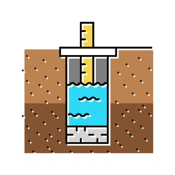 groundwater protection hydrogeologist color icon vector illustration