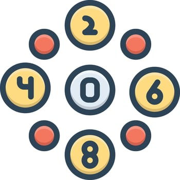 color icon for even vector