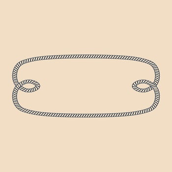 a rope frame with a knot on it vector