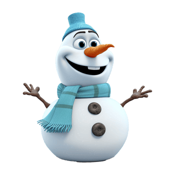 AI generated Snowman png isolated on transparent background