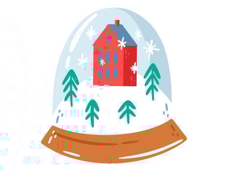 christmas illustration sticker present for gift and winter collection vector