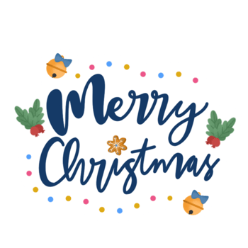 Merry Christmas typography png