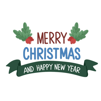 Merry Christmas lettering png