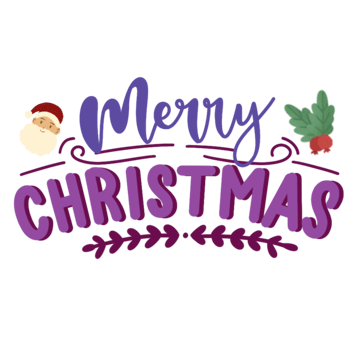 Merry Christmas lettering cute png