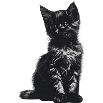 AI generated A cute kitten drawing. Ai-generated. png